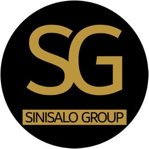 Sinisalo Group tunnus, pyöreä.